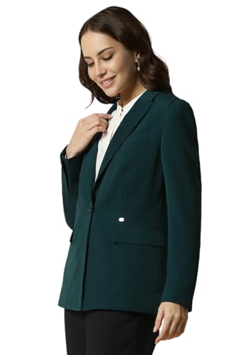 Allen Solly Women's Blazer (AHBZWRGF016433_Green