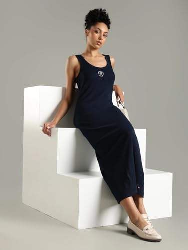 Cotton Scoop Neck Bodycon Dress