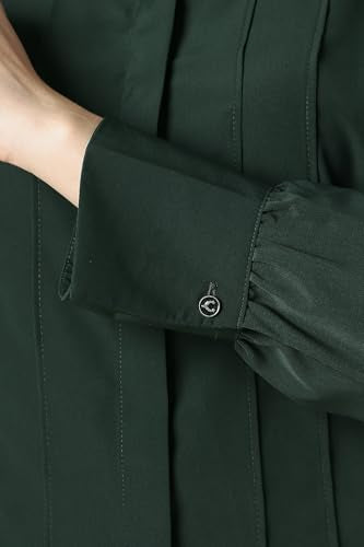 Women Green Solid Long Sleeves Shirt