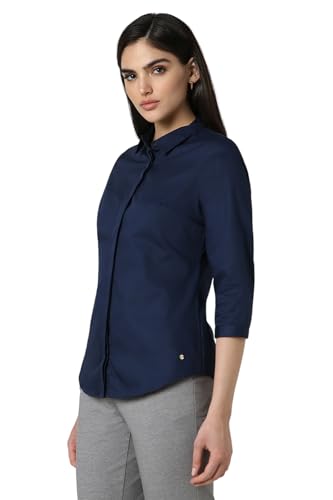Van Heusen Women's Regular Fit Shirt (VWS4CRGFW06071_Navy