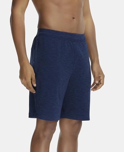 Jockey Men's Straight Fit Shorts with Side Zipper Pockets MV23_Navy_L