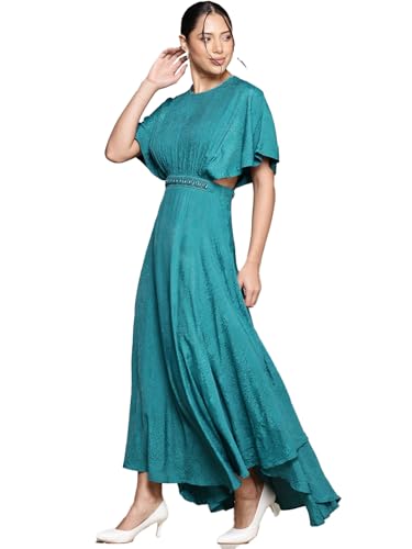 Green Shell Maxi Dress with Bustier