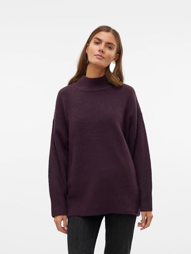 VERO MODA Womens Relaxed Fit Purple Sweater