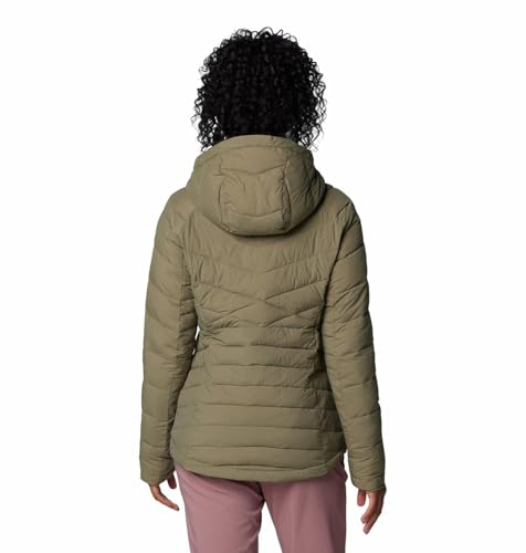 Columbia Womens Joy Peak II Hooded Jacket, Stone Green, XXL