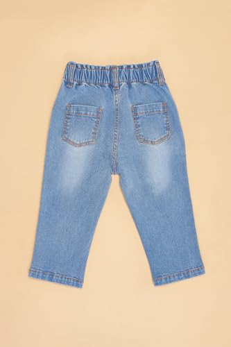 Pantaloons Baby Girls Blue Jeans Regular Fit,French Blue,12-18 M