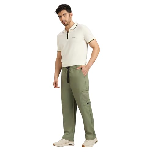 Skechers Men's Regular Pants (PT0095ID-BSGE_Brown/SAGE