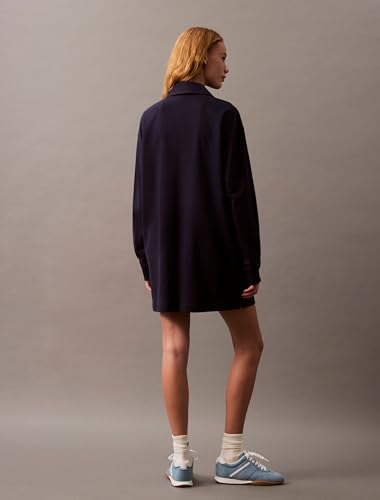Calvin Klein Jeans Women's Cotton Classic Above The Knee Casual Dress (47B208G501_Baritone Blue