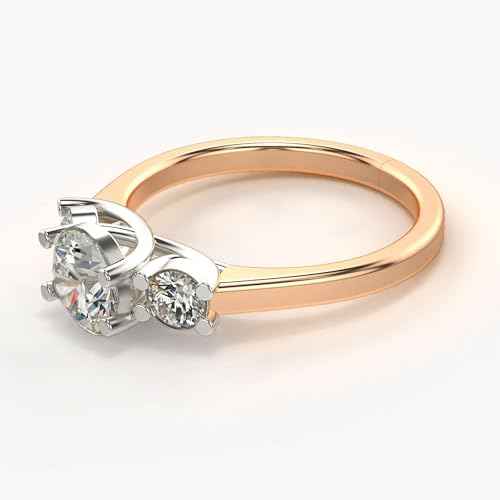 VALANOVA Hallmarked 14K Gold & Certified Lab Grown Diamond 1.08cts | Ring For Women's/Girls | Stylish & Elegant | VGR0461R | Ring Size: 17