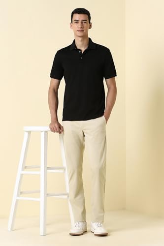 Men Beige Textured Casual Trousers