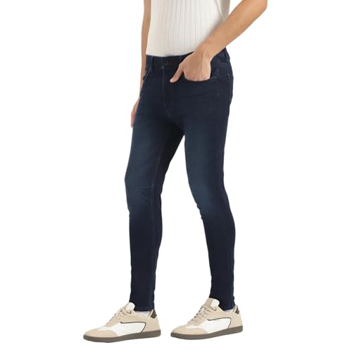 United Colors of Benetton Men's Low Crotch Jeans (25A4AZUR1417I901_Blue