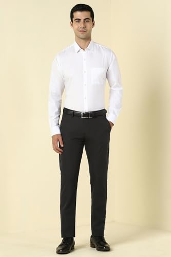 Allen Solly Men Black Solid Formal Trousers
