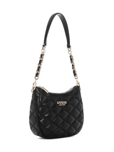 GUESS Black Quilted Tamsin Top Zip Shoulder Bag
