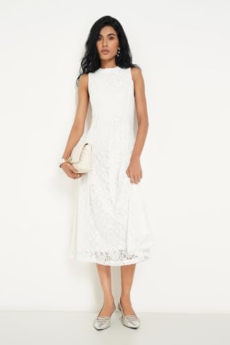 Annabelle by Pantaloons Women's Polyester Classic Midi Dress (AW25WWANDRS00003D60A169_Bright White