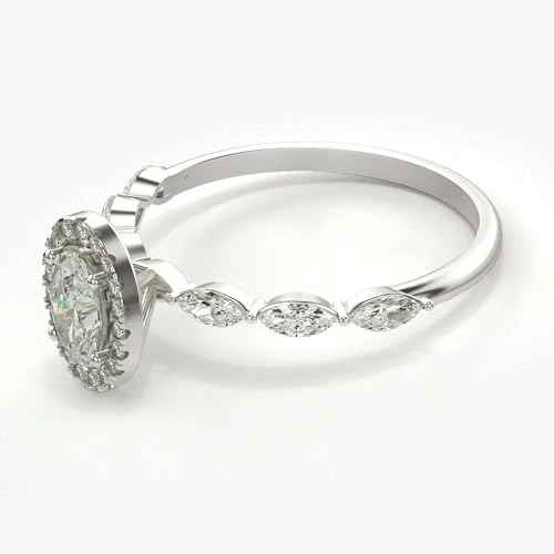 VALANOVA Hallmarked 14K Gold & Certified Lab Grown Diamond 0.74cts | Ring For Women's/Girls | Stylish & Elegant | VGR0464V | Ring Size: 17