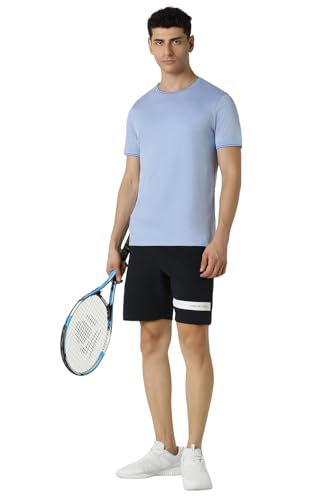 Van Heusen Men's Slim Fit T-Shirt (VFKCAATFI22919_Blue