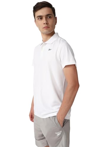 Reebok Men's Regular Fit Polo Shirt (IB4973_White