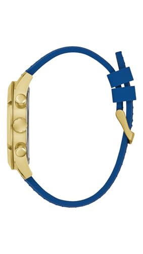 GUESS Silicone Analog Blue Dial Men's Watch-Gw0729G1, Band Color-Blue