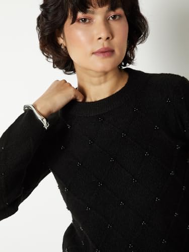 Max Women Knit Sweater (Black_S)
