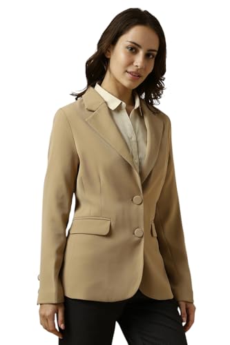 Allen Solly Women's Blazer (AHBZWRGPD80259_Khaki