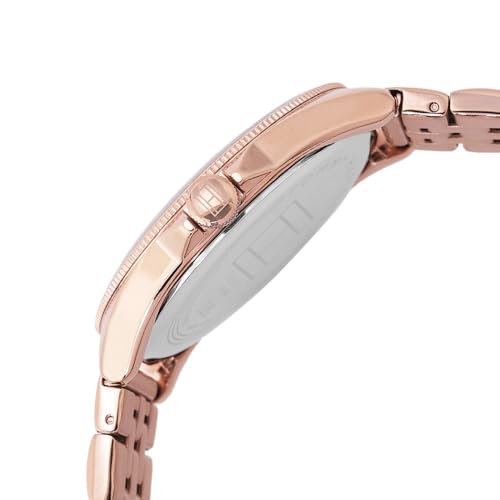 Tommy Hilfiger Quartz Grey Dial Golden Stainless Steel Strap Analog Watch for Women