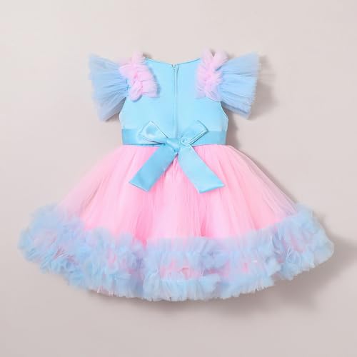 Hopscotch Girls Pink Short Sleeves Sequined Ruffle Party Dress for Age (5-6 Years)