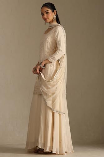 Soch Women's Chinon Salwar Suit Set (EWA5CD22197_Cream