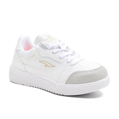 ASIAN Men MEXICO-01 Stylish Casual Mid-Top Sneaker and Trendy Shoes with Laces for Men & Boys, Perfect for Wearing to Outings, and Comfortable All-Day Use, Lightweight and Durable (WHTLGRY) -UK 2