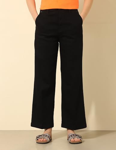 U.S. POLO ASSN. Women's Loose Jeans (UWSS25JEN298 Black