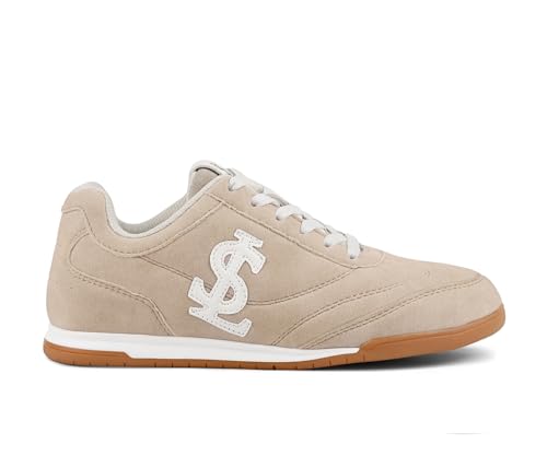 LOUIS STITCH Women’s Beige Casual Lightweight Sneakers | Ortholite Cushioned Comfort | Dual-Color TPR Sole | Lightweight & Comfortable Casual Lace-Up Shoes | LSD-SNK-NBL | UK-7