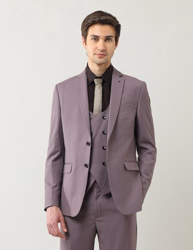 Arrow Men's Polyester Business Suit Pants Set (ARAJSU5567_Light Purple