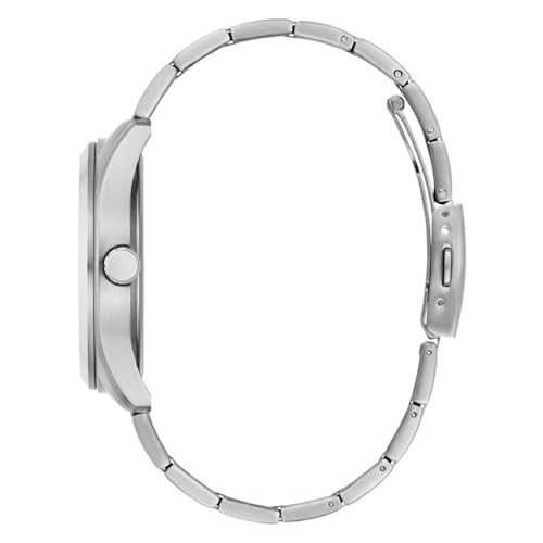 GUESS Men's Stainless Steel Analog Navy Blue Dial Silver Band Watch-Gw0707G1