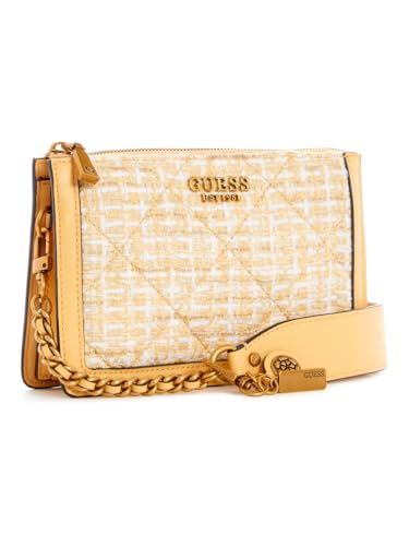 Guess Pale Peach Quilted Abey Multi Shoulder Bag