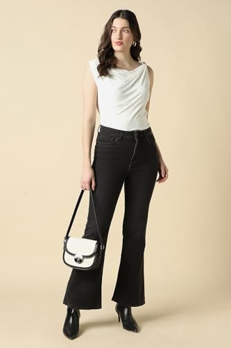 Women Black Mid Wash Jeans