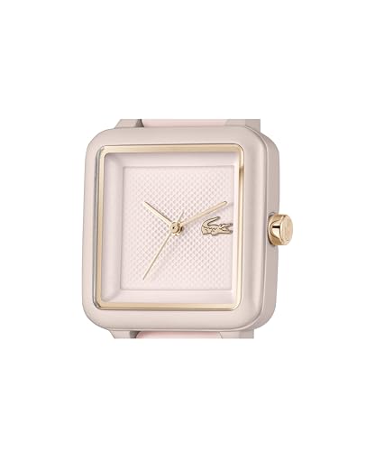 Lacoste Lacoste.12.12 Flow Qtz Basic Pink Square Dial Women's Watch|Silicone Material|Multi Color Band - 2001388