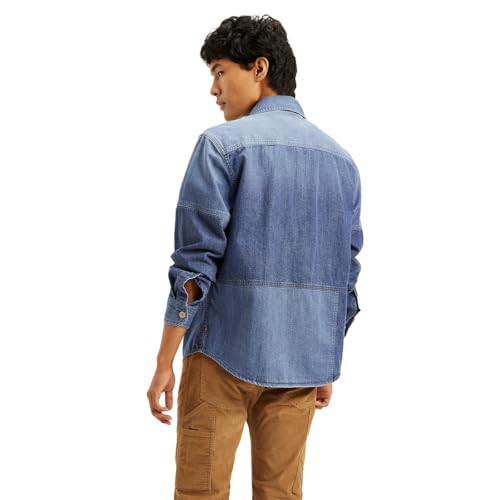 Levi's Men's Relaxed Fit Shirt (004OJ-0001_Blue