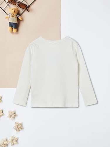 Max Girls Printed T-Shirt (Off White_2-3 Y)
