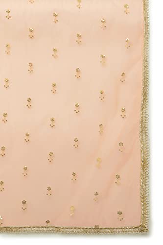 Soch Peach Georgette Gown with Embroidered Designs