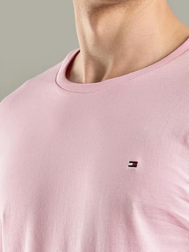 Tommy Hilfiger Solid Regular-Fit Cotton T-Shirt Classic Pink