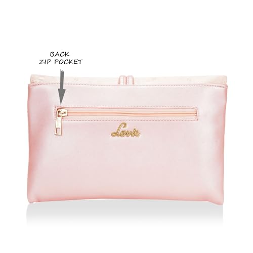 Lavie Women's Chirpy Envelope Clutch Light Pink Ladies Purse Handbag