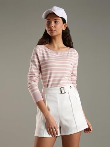 Tommy Hilfiger Regular Fit Cotton Boat Neck Sweater