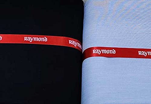 Raymond Fabrics Raymond Trouser Shirt Fabric Solid Combo Box (Light Blue Shirt-Black Pant, Unstitched, All Weather Fabric)