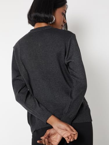 Max Women Knit Cardigan (Grey_L)