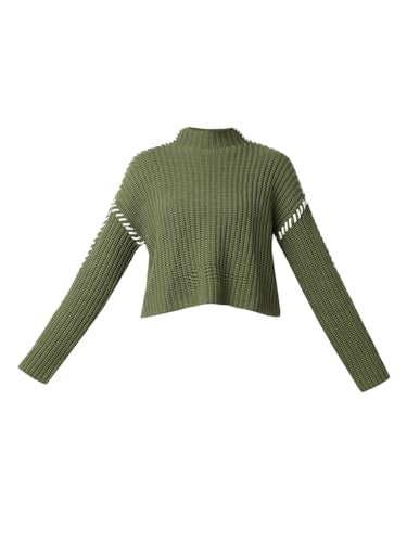 VERO MODA Womens Relaxed Fit Green Sweater