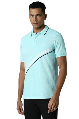 Van Heusen Men's Regular Fit T-Shirt (VSKPURGP337499_Blue