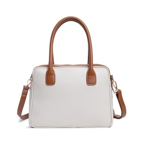 Fastrack Structured Satchel for Women | Stylish Satchel for Girls, Ladies, Women | Spacious Bag Made of Faux Leather (White)