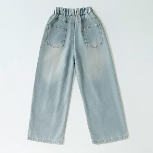 Hopscotch Girls Regular Fit Blue Vehicle Print Jeans for Ages (7-8 Years)