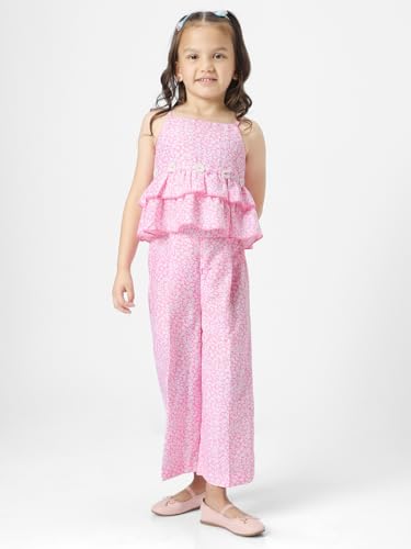Nauti nati All Over Floral Print Sleeveless Top with Pants Set