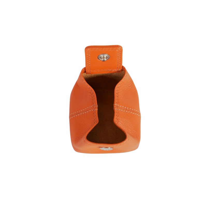 BROWN BEAR Small Envelope Coin Purse with Snap Fastner, Stylish Coin Pouch for Men and Women, Small Coin Purse - Orange