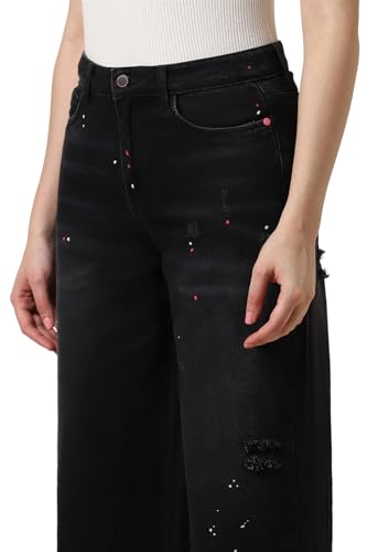 Allen Solly Women Black Regular Fit Dark Wash Jeans