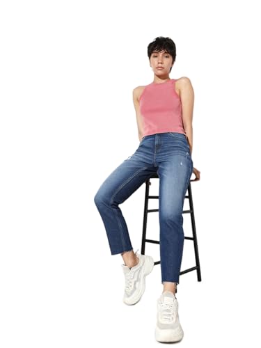 ONLY Women Slim Fit High-Rise Blue Jeans